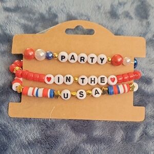 Patriotic Beaded Bracelets